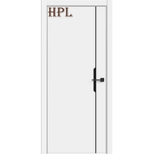Дверь ПРО 2 цвет Белый покрытие HPL. Цвет двери: Белый. Картинка.